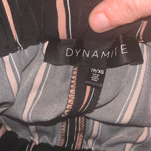 DYNAMITE 2 pairs paper bag waist/wide leg pants - Picture 3 of 16